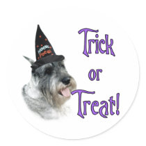 Standard Schnauzer Trick Round Sticker