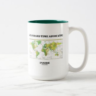 Standard Time Advocate Inside (Time Zone Map) Mugs