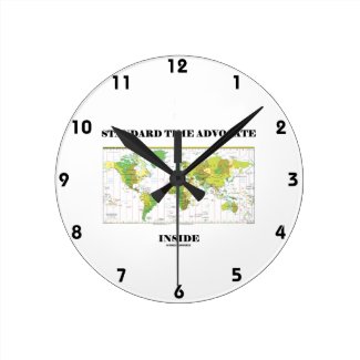 Standard Time Advocate Inside (Time Zones) Clock