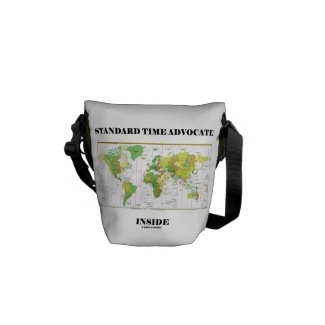 Standard Time Advocate Inside (Time Zones) Messenger Bags