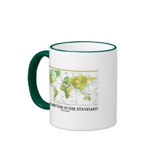 Standard Time Is The Standard (Time Zone Map) mug