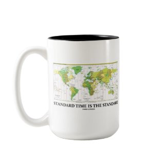 Standard Time Is The Standard (Time Zone Map) mug