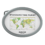 Standard Time Purist Inside (World Map) Belt Buckles