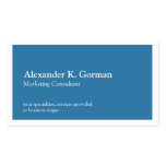 Standard white border solid colbalt blue classic business card template