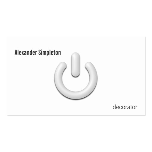 Standby Symbol Business Card Templates