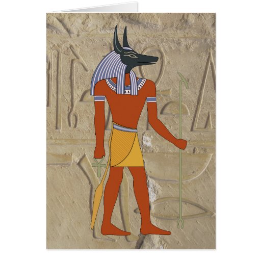 Standing Anubis Card