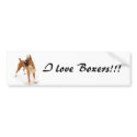 Standing boxer bumper sticker bumper stickers