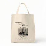 Standing By All Shopping Tote, Angel Wings Canvas Bag