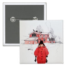 Standing in Winter Snow Button