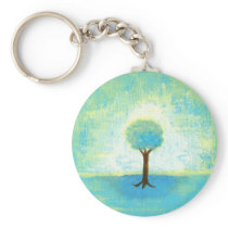 Standing InThe Light From Original Painting Key Chain