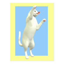 Standing Kitty Postcard postcards