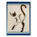 Standing Siamese Kitty Cards