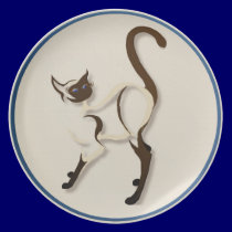 Standing Siamese Kitty Plates