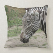 Standing Still Zebra throwpillow