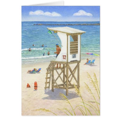 Standing Watch Card by BarbaraBayerArt