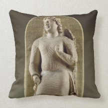 Standing youth or Maitreya, Gandhara (stucco) Throw Pillow