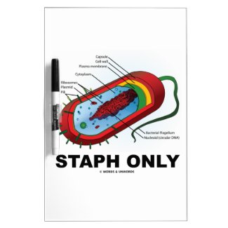 Staph Only (Bacterium Diagram Prokaryote Bacteria) Dry-Erase Board