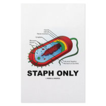 Staph Only (Prokaryote Health Medicine Humor) Custom Stationery