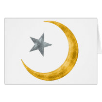 Star and Crescent Greeting Card