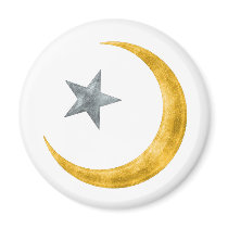 Star and Crescent Fridge Magnet