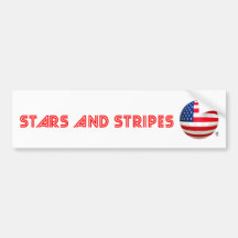 Star and Stripes - USA Soccer Bumper Sticker