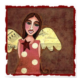Star Angel w/ Musical Wings - print print
