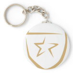 Star Badge for Police’s Logo in Swish Drawing Keychain