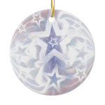star bauble in white and lilac ornament
