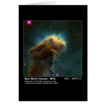 Star Birth Cloud M16 Hubble Telescope Photo Greeting Card