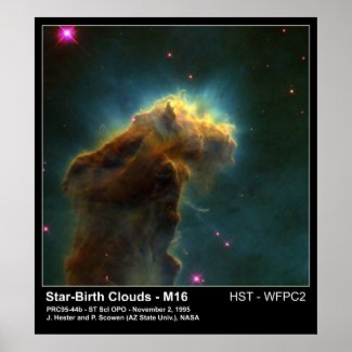 Star Birth Cloud M16 Hubble Telescope Photo print