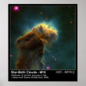 Star Birth Cloud M16 Hubble Telescope Photo posters