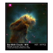 Star Birth Cloud M16 Hubble Telescope Photo posters