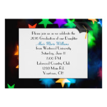 Star Bokeh Graduation invitations