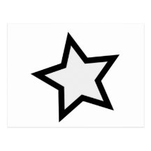 Star - Bold B&W Post Cards