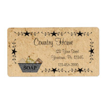 Star Border Soap Label