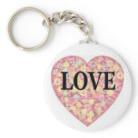 Star Burst Heart of Love Key Chain