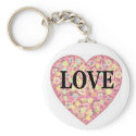 Star Burst Heart of Love keychains