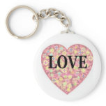 Star Burst Heart of Love Keychain