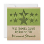 Star Cascade Birthday Party Invite, Green invitations