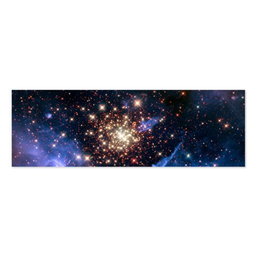 Star Cluster NGC 3603 (Hubble) Business Card Template (front side)