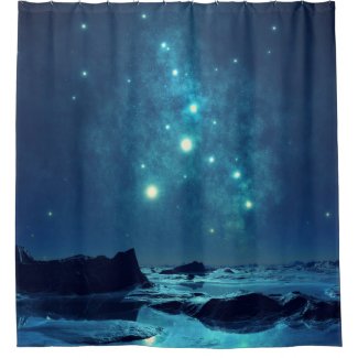 Star Cluster over Ocean Shower Curtain