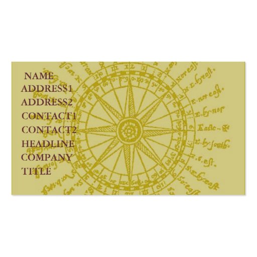 STAR COMPASS DESIGN BUSINESS/PROFILE CARD BUSINESS CARDS