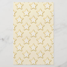 Star Cookies Pattern. Cream and Yellow. Flyer