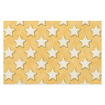 Star Cookies Pattern. Golden Yellow. Flyer Design