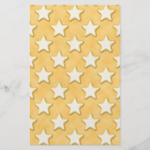 Star Cookies Pattern. Golden Yellow. Flyer