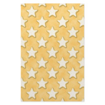 Star Cookies Pattern. Golden Yellow. Stationery Paper