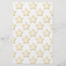Star Cookies Pattern. On White. Personalized Flyer