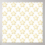 Star Cookies Pattern. On White. Poster