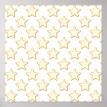 Star Cookies Pattern. On White. Poster