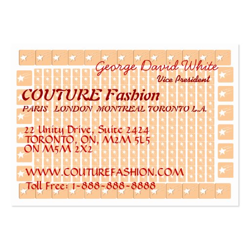 Star COUTURE Presentation Business Cards